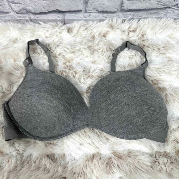 Lively Bra Womens 38C‎ The All Day No Wire Push Up Bra Grey Wireless - Picture 1 of 5